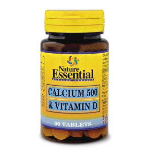 Calcio y vitamina D 50 comprimidos de 500 mg. De Nature Essential