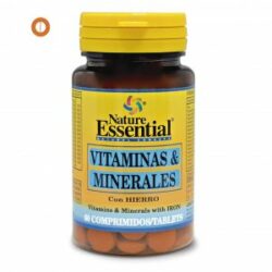 Vitaminas & minerales 60 comprimidos con vitamina C, hierro, vitamina E, vitamina A, vitamina D, yodo y vitaminas B-1, B-2, B-3, B-5, B-6, B-9 y B-12 De Nature De Laboratorios Bio Dis