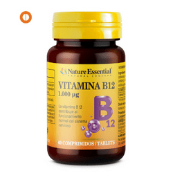 Vitamina B-12 1000 mcg. 60 comprimidos de Nature Essential De Laboratorios Bio dis Ayuda a las defensas. Combate el cansancio. Contribuye al funcionamiento normal del corazón. Formación de glóbulos rojos. Mejora la circulación.
