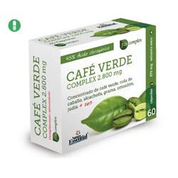 Café verde 2800 mg. (complex) 60 cápsulas con cola de caballo, alcachofa, grama, vainas de judías, ortosifón y sen. de Nature Essential Blister